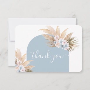 Bohemian Pampas Grass Boy thank you card