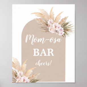 Bohemian Pampas Grass Mimosa Bar sign