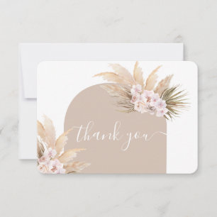 Bohemian Pampas Grass thank you card