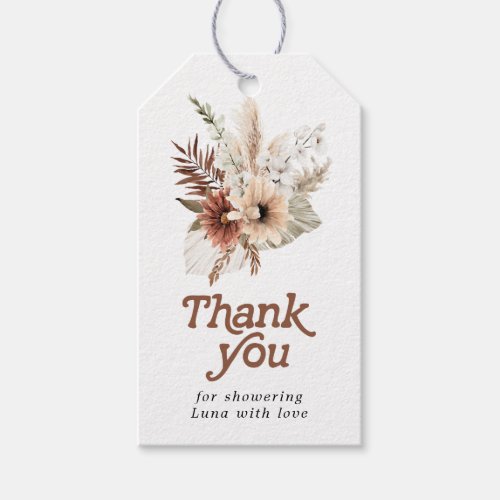 Bohemian Pampas Grass Thank you Favor Tags