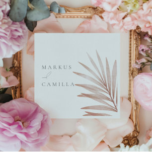 Bohemian Pampas Grass Wedding Napkins