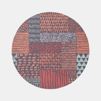 Bohemian patchwork: hand-drawn seamless design. rug