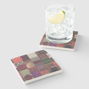 Bohemian Patchwork Stone Coaster