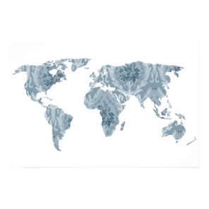 Bohemian Patterned World Map | Traveler | Poster