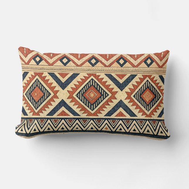 Bohemian Pillow Cover, Geometric Pattern Pillow (Front)