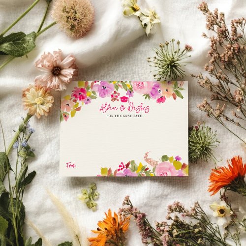 Bohemian pink roses graduation advice wishes