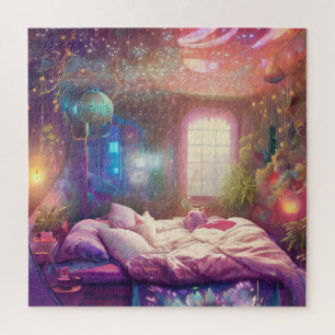 Bohemian Plant Lovers Bedroom Jigsaw Puzzle