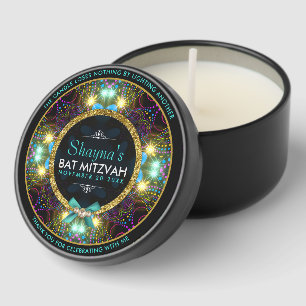 Bohemian Princess Pretty Lights Bat Mitzvah Mini Candle Favors