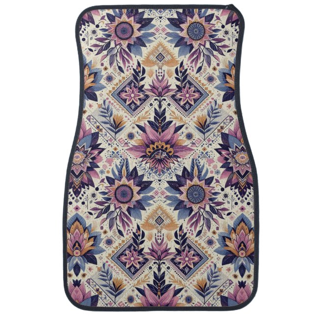 Bohemian Print Car Floor Mat (Front)
