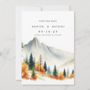 Bohemian Printable Mountain Save The Date