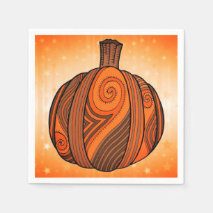 Bohemian Pumpkins Paper Napkins
