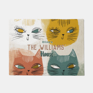 Bohemian Ragdoll Cat Mom Dad Home Decor Floor Mat