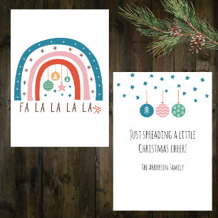 Bohemian Rainbow Christmas Holiday Card