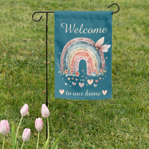 Bohemian Rainbow Welcome  Garden Flag