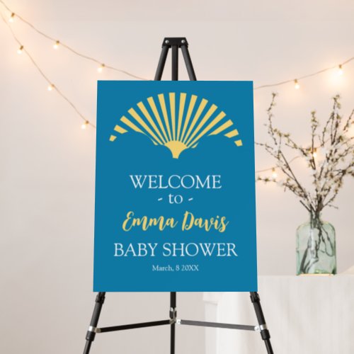 Bohemian Retro The Sun Baby Shower Welcome Sign