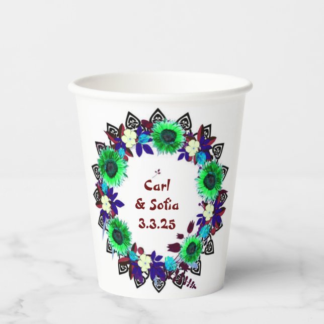 Bohemian Rhapsody Cups for Whimsical Celebrations (Front)