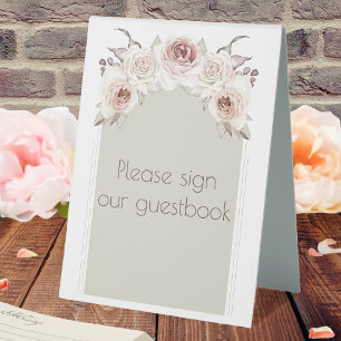 Bohemian Rose Arch Wedding Table Tent