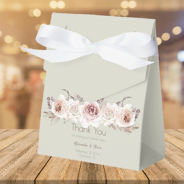 Bohemian Rose Wedding Favor Boxes (Bohemian Rose Wedding Favor Boxes)