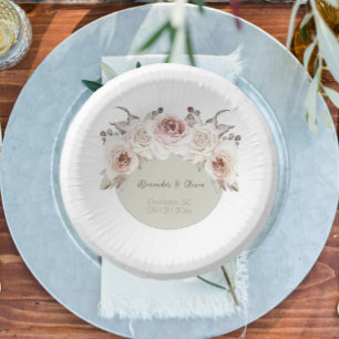 Bohemian Rose Wedding Paper Bowls