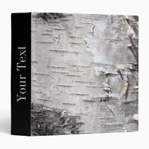 bohemian rustic country chic tree bark white birch 3 ring binder