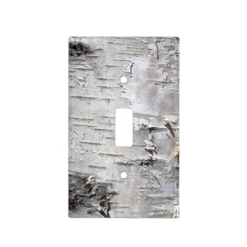 bohemian rustic country chic tree bark white birch light switch cover