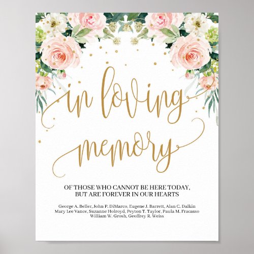 Bohemian rustic wedding in loving memory sign