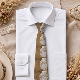 bohemian rustic western country burlap and lace tie