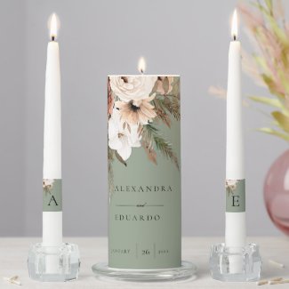 Bohemian Sage Green and Wildflowers Wedding 