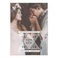 Bohemian Save the Date | Chic Triangles Card