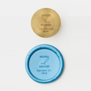 Bohemian Script Calligraphy Invitation Wedding Wax Seal Stamp