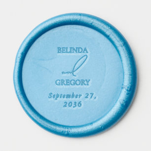 Bohemian Script Calligraphy Invitation Wedding Wax Seal Sticker