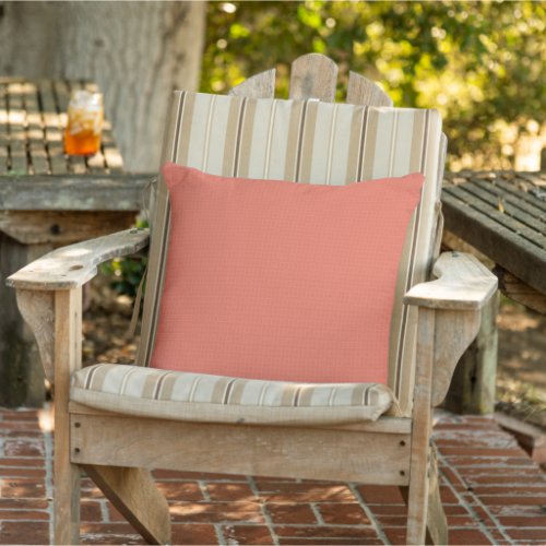 Bohemian Serenity Salmon Square Delight Outdoor Pillow