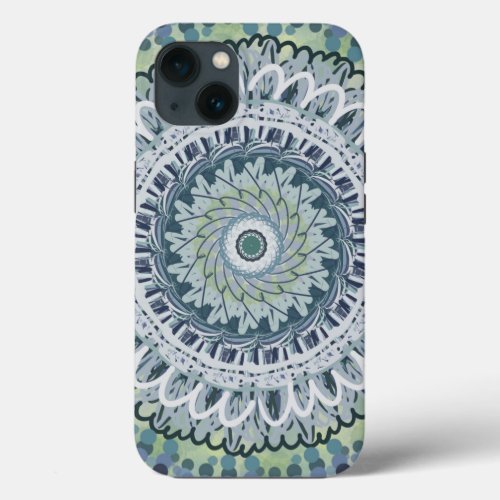 Bohemian Shabby Chic Mandala Dot Art Design iPhone 13 Case