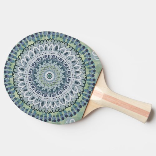 Bohemian Shabby Chic Mandala Dot Art Design Ping Pong Paddle
