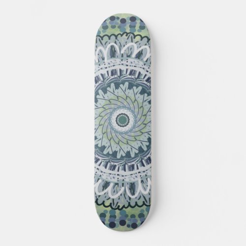 Bohemian Shabby Chic Mandala Dot Art Design Skateboard