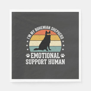 Bohemian Shepherd Emotional Support Human Dog Napkins