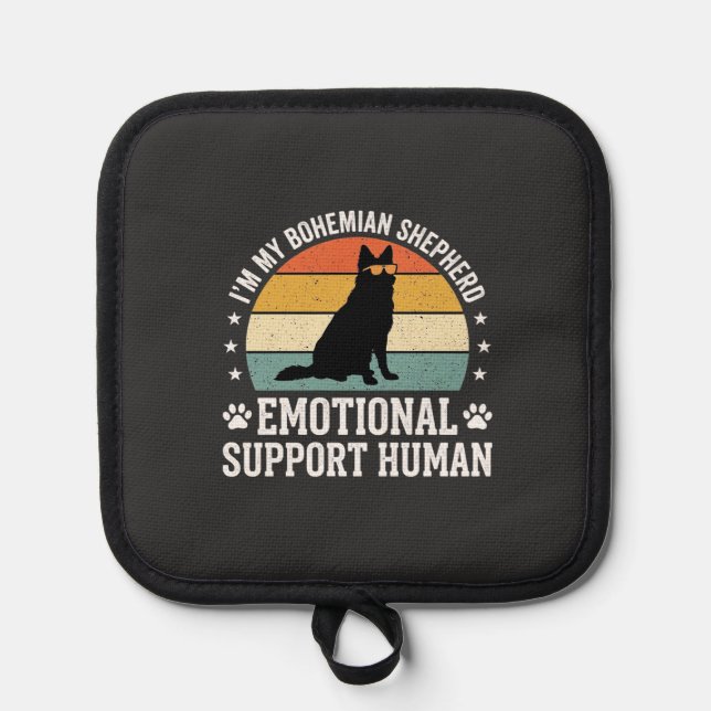 Bohemian Shepherd Emotional Support Human Dog Pot Holder (Front)