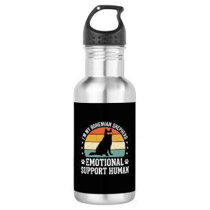 Bohemian Shepherd Emotional Support Human Dog Stainless Steel Water Bottle