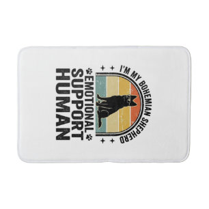 Bohemian Shepherd Emotional Support Human Vintage Bath Mat