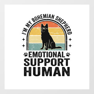 Bohemian Shepherd Emotional Support Human Vintage  Window Cling