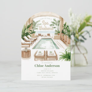 Bohemian Spa Bachelorette 4-Day Itinerary Invitation