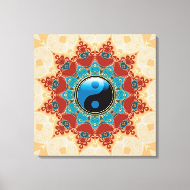 Bohemian Spirit Yin Yang Wrapped Canvas (Front)