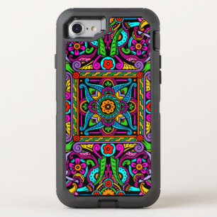 Bohemian Stained Glass Style OtterBox Defender iPhone SE/8/7 Case