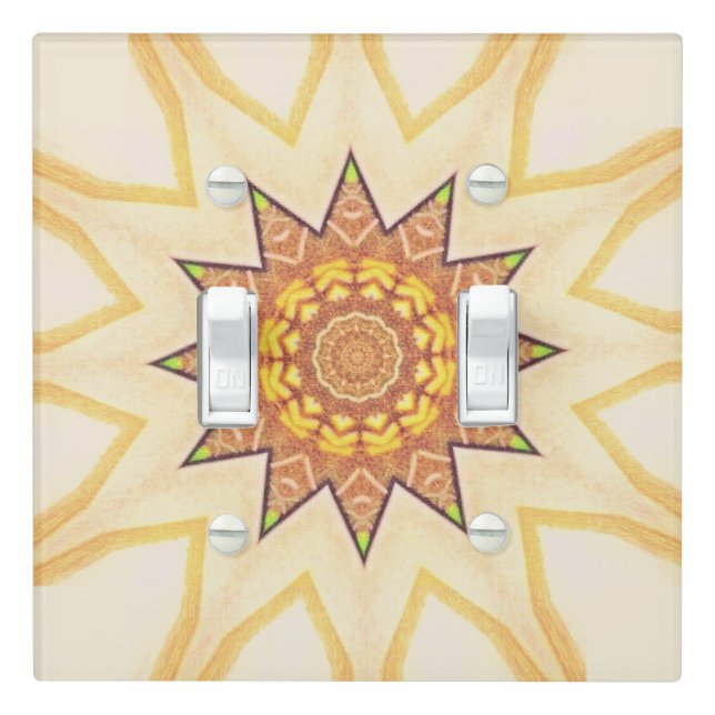 Bohemian Star of the Desert Light Switch Cover (In Situ)