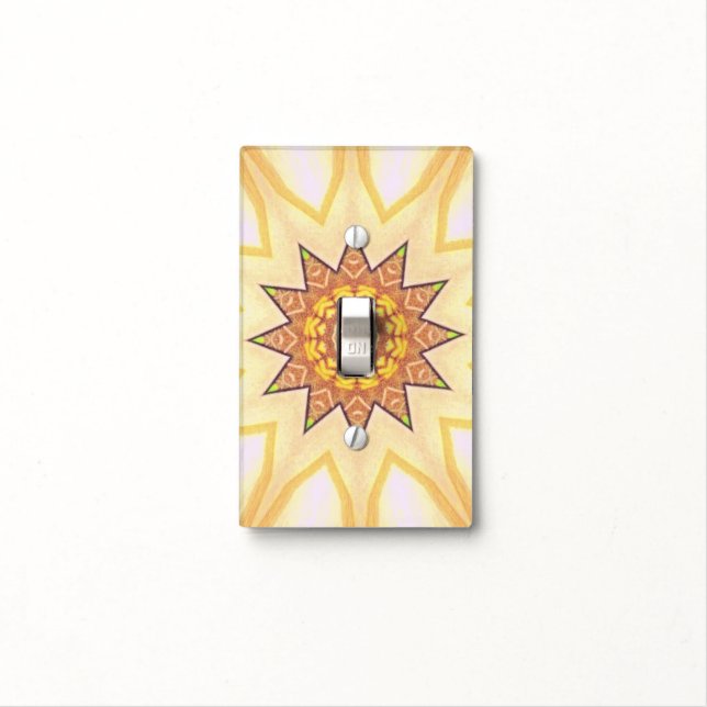 Bohemian Star of the Desert Light Switch Cover (In Situ)