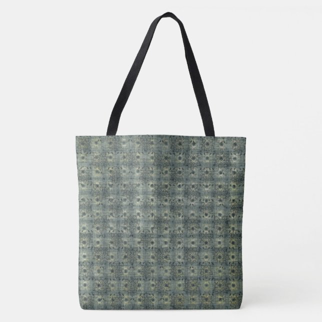 Bohemian Style Checkered Pattern, Tote Bag (Front)