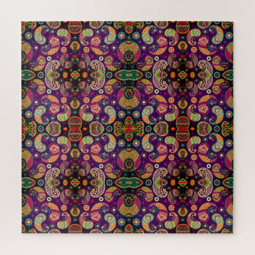 Bohemian Style Paisley Party Time Jigsaw Puzzle