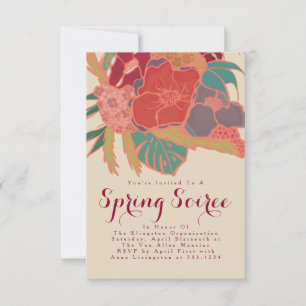 Bohemian Style Party Invitational - Floral Vintage Invitation
