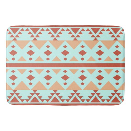 Bohemian Style Tribal Triangles Custom Bath Mat