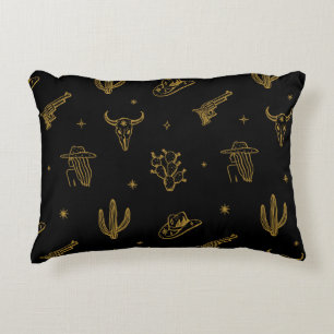 Bohemian Symbols: Western Vintage Magic Accent Pillow